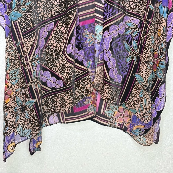 By Anthropologie Women’s One Size Sheer Burnout Kimono Bohemian Whimsigoth - Picture 11 of 16